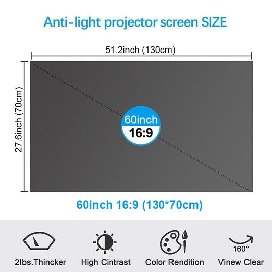 ⚡Hot Sales 49% OFF🔥Anti-Light 4K Projector Screen (16:9)🎥✨